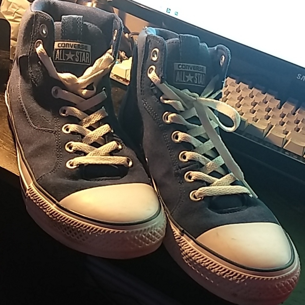 Converse blue high-top